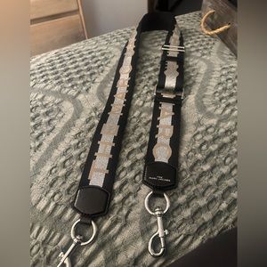 Marc Jacobs Adjustable Guitar Handbag Strap, silver hardware - Like New